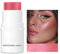 Blush Stick, Cream Blush Maquillage Fard À Joues Imperméable de longue durée, Lightweight Cream Blush Stick Blush et Fards à Joues Rose Peche