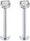 Rajnard Silber Lippenpiercing Stud 16G Chirurgenstahl 16mm Labret Wange Zunge Helix Tragus Ohrringe Ohrstecker Body Piercings Schmuck mit 4mm Zirkon Innengewinde