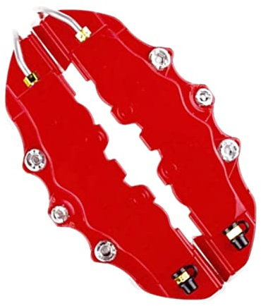 Coperchi pinza rossa | Coperchi pinze freno Kit anteriori e posteriori,Coperchio pinza freno a disco per camion auto universale per pinza freno posteriore anteriore, accessori per refit ruote Rianpesn