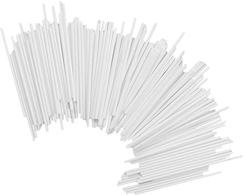 HEMOTON 200st Praktische Schokoladensticks Marshmallow-sticks Cupcake-topper-stäbchen Farbige Lutscherstangen Zuckerriegel Schokoladenstangen Schüttgut Weiß Papier Süßigkeiten-stand