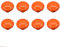 SagaSave 8 Stück Schranktürknäufe, 32 mm Keramik, runde Schubladengriffe mit Schrauben, dekorative Möbelknöpfe für Kinderzimmer, Türgarderobe (orange)