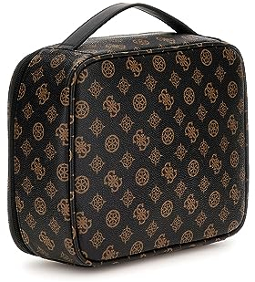 GUESS Wilder Travel Cosmetic Organizer Case Brown