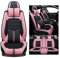 nenyan Autositzbezüge Komplett Set Universal in Premium Design | Schonbezüge für die Vordersitze & Rückbank | Auto Sitzbezüge Airbag Geeignet | Wasserdicht Sitzbezug - Rosa Luxus