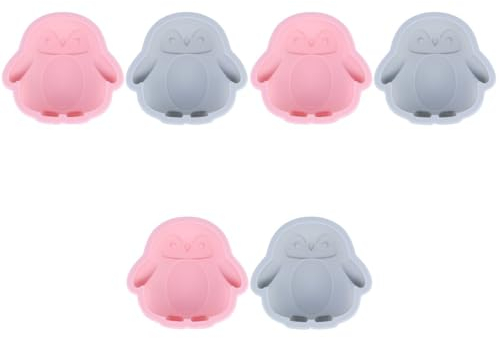 BESTonZON 6 Stück Silikonform Cupcake-Formen Süßigkeiten-Schablonen Für Mini-Muffinform Pinguin-Kuchen Plätzchenbacken Kuchenform Cartoon-Backform Pinguin-Form Form Für Eiswürfel