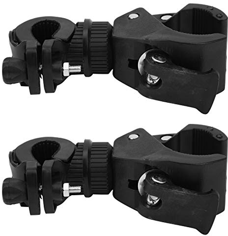 2 Stück Fahrrad-Taschenlampenhalterung, um 360 ° Drehbare Fahrrad-Taschenlampenhalterung, Einstellbarer Abnehmbarer Taschenlampenhalter für Taschenlampen, Lautsprecher 13 Mm-35 Mm