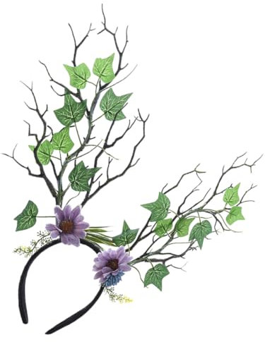 CHILDWEET Simulierter Baumzweig Haarring Mit Filigraner Blumen-dekoration Verstellbar Verarbeitet Geeignet Für Hochzeiten Partys Und Cosplay Festtags-accessoire Für Damen Und Mädchen