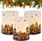 BETESSIN 12Pcs Windlicht Tischdeko Weihnachten Deko Mini Tischlichter Christmas Kerzen Deko Häuser Teelichter Lichthülle Weihnachtshaus Teelicht Indoor Outdoor Garten Kerzen Dekoration