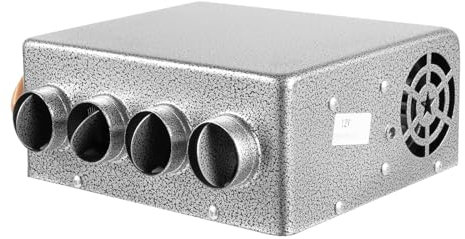 HPDTZ Calefactor de estacionamiento, ventilador de coche, calefacción universal, 12 V, cobre, hierro, 23 x 21 x 10 cm (gris)