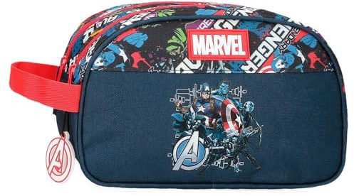 Joumma Marvel Avengers-Legendary Federmäppchen für die Schule, Kulturbeutel, ideale Größe für den Transport in Ihrem Rucksack., blau, Kulturbeutel
