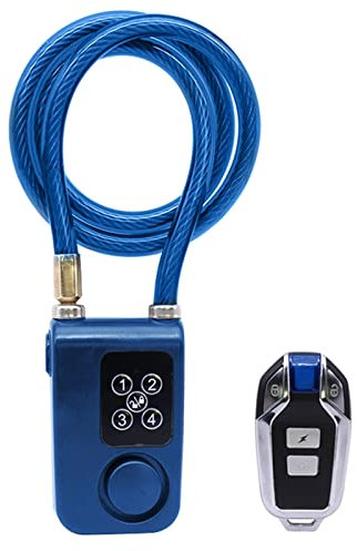 Antivol de vélo électrique avec alarme sonore - Câble en acier inoxydable résistant aux coupures pour porte de moto - Antivol avec alarme - Pour vélo robuste