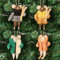 Set of 4 Christmas Felt Skiing Mice Ornaments, 4.7 Mini Winter Hanging Wool Mouse Figurines, Tiered Tray Tabletop Decor, Animal Crafts Xmas Tree Holiday Easter Gifts Home Office Party Supply