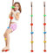 2 Pack 5.9ft Climbing Rope with Knots Colorful Playground Rope Swing Tree Climbing Rope for Kids Outdoor Swing Set Backyard Accessories