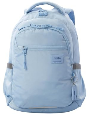 TOTTO - Mochila Ordenador Portátil 14 Pulgadas, Modelo Misisipi, Capacidad 21 L, Compartimento Tablet 10, Bolsillos Botella, Bolsillo Secreto, Espaldar Ergonómico, Correas en S, Color Angel Falls