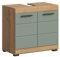 xonox.home Bad Scout X06N3705 Waschbeckenunterschrank Unterschrank Waschschrank in Salbei und Artisan Eiche Nachbildung, ca. B/H/T: 60x56x34 cm