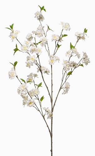 artplants.de Deko Zweig Zierkirsche VERIANO mit Blüten, weiß, 120cm | Kunst Kirschzweig