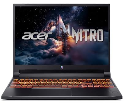 Acer Nitro V Gaming Laptop | Intel Core 7 240H Processor | NVIDIA GeForce RTX 5060 Laptop GPU | 16 WUXGA IPS 180Hz Display | 16GB DDR5 | 512GB Gen 4 SSD | Wi-Fi 6 |