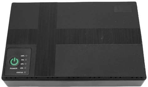 YUEHISY USV-Batterie-Backup und Überspannungsschutz, 10400 MAh Unterbrechungsfreie Stromversorgung mit 6 Ausgängen, Kompakt für WLAN-Router, Telefon, Modem, Kamera (EU-Stecker)