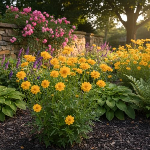 Bloomique - 6er - Set - Coreopsis Grandiflora Presto - Mädchenaugen - Pflegeleicht - Reichblühend - Winterhart - Mehrjährig - Höhe 10-20 cm - Topf 9 cm