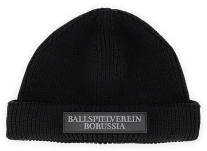 Dortmund BVB Fisherbeanie Black | Flache BVB-Beanie-Mütze in Schwarz