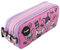 FRINGOO® - Trousse à crayons avec 3 compartiments jolie et amusante - Pour enfant Large Pugs & Sweets - 3 Compartments