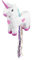 Boland 30932 - Pinata Einhorn, Größe 47 x 39 cm, Weiß-Rosa, Karton, Schlag-Pinata, Geburtstag, Mottoparty, Feier, Kindergeburtstag, Deko, Süßigkeiten, Geschenke