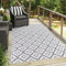 carpet city Outdoor-Teppich Wetterfest Balkon Terrasse Modern Geometrisches Muster in Anthrazit; Größe: 200x290 cm