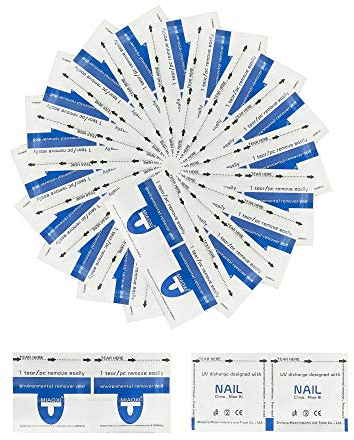 Nail Polish Remover Wraps Foils Pads 200Pcs Nail Varnish Gel Remover Soak off Acrylic Removal