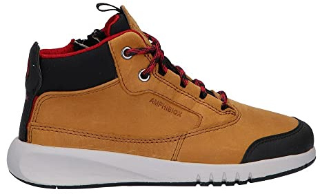 Geox Jungen J Aeranter Boy Abx Chukka Boot, Lt Brown Dk Red, 32 EU