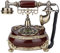 Telefono antico, telefono retrò con filo, telefono ID vintage, telefono fisso con display FSK/DTMF per la decorazione di hotel da ufficio