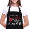 ZOORON Lustige Grillschürzen für Herren, Taschen-verstellbar, wasserdicht, öldicht, Kiss the Cook and Bring Her Wine, Einheitsgröße