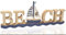 B2S BACK2SEASON Holz Aufsteller Beach Sommer Strand Schriftzug stehend blau Raumdeko Dekoration B=26 cm