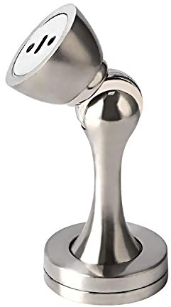 KOLAKO Magnetische Türstopper, Wandbodenmontage, massives Metall, magnetischer Türhalter, starker magnetischer Türstopper für Zuhause, Büro, 1 Stück, Silber