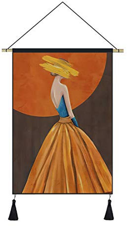 Pinturas colgantes de tela, pinturas de belleza modernas, sala de estar, sofá, dormitorio, pared de fondo, decoración artística de estilo europeo, tela colgante