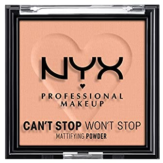 NYX Professional Makeup Can't Stop Won't Stop Mattifying Powder, Matte Finish, Farbton: Brightening Peach