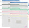 MerryNine 10 Pack Mesh Zipper Pouch Document Bag, B4 Waterproof Plastic Folders Document Pouch for School Office Supplies, Cross Stitch Organizing Storage(B4-14.9x11.0 in)