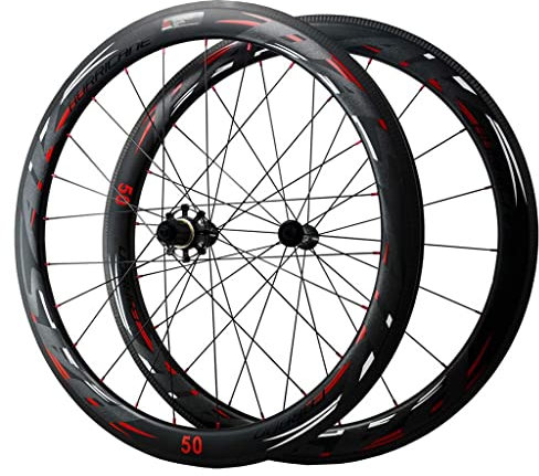 55mm Rennrad Laufradsatz 700C Drahtreifenfelge Kohlefaser V-Bremse 40/50MM Rennrad Räder 25mm Breite für 7-12 Geschwindigkeit Nur 1830g Matt (Size : 55MM)
