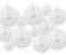 Time to Sparkle 12 Pack Mix Tissue Paper Fan Party Fan Snowflake Christmas Wedding Decoration Mix-White