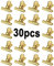 ZYFXP Golden 20mm kleine Bulldog Clips,Wassertropfenclip，30 Pack Metall Scharnier Clips Datei Papiergeld Binder Klemmen für Tags Taschen, Fotos dekorativer Clip, Büro und Küche zu Hause, Golden20mm