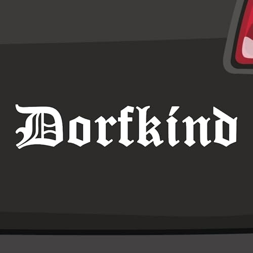 Dorfkind Aufkleber 6 Größen 21 Farben Traktor Natur Biene Bayern Landleben Acker - Made in Germany - Stickerfreaks - ORACAL - Weiß - Vinyl - Sticker