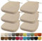 Orumrud 40x38x33CM(3CM Dicke) Stuhlkissen, Gartenstuhl Sitzkissen, Esszimmerstuhl Sitzkissen, waschbar, mit Reißverschluss, Riemen, rutschfestes Sitzkissen für Gartenstuhl (Beige 6 Stück)