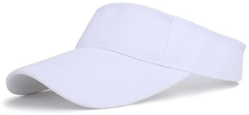 Visera solar para niños de 2 a 12 años, visera de playa para niños, gorra deportiva de verano con protección UV, blanco, 6-12 Years