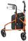 NRS 3 WHEEL ALUMINIUM ROLLATOR ORANGE