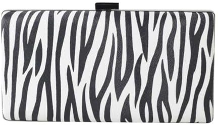 ifundom Dinner Bag Set - Crossbody & Evening Bags for Women - White & Black Purse - Personalized Striped Set