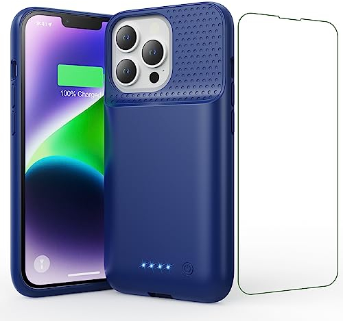 Battery Case for iPhone 13/13 Pro/14, 7500 mAh Smart Battery Case, Additional Battery Charging Case, Portable Mobile Phone Case, Battery, Removable Power Bank Case, Battery Case for iPhone 13/13