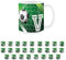 Football Letter V Mug - White Initial Personalised Alphabet Tea Coffee Gift Mug Present