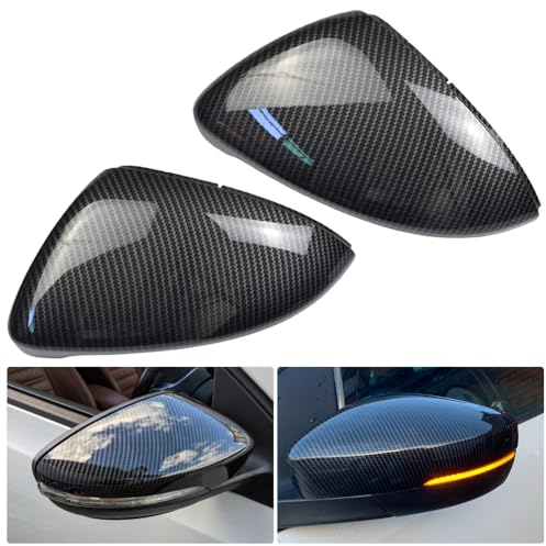 Kakulkomen 1 Paia Rückspiegel Abdeckung links und rechts für V-W Golf MK7 7.5 GTI 7 Golf 7 R (Kohlefaser)