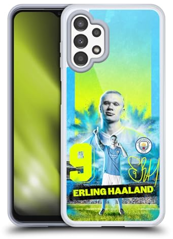 Head Case Designs Offizielle Manchester City Man City FC Erling Haaland 2023/24 Erstes Team Gel Handyhülle Hülle [Militärischer Schutzgrad] Kompatibel mit Samsung Galaxy A13 (2022)
