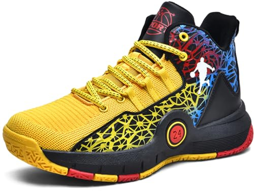 Kmrlofiy Chaussures de Basket-Ball Homme Baskets et Chaussures de Sport pour Homme Chaussure de Basketball Mode Antidérapantes Chaussures Sport Sneaker (BKT-M4, 42EU)