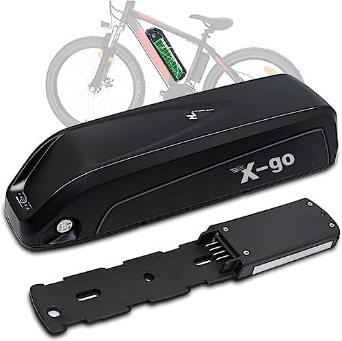 X-go Ebike Battery Hailong Electric Bike Battery Lithium Battery Pack Replacement with 2A Charger, USB Port for Adults Sports Electric Bicycle Motor to 1000W 750W 500W 350W (48V 10AH 4Pin +No USB)