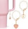Yanmucy Letter Charm Accessories for Stanley Cup 2Pcs Heart Alphabet Personalized ID Adjustable Pendant Charm for Backpacks (Letter K)